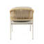 Chaise d'extérieur avec coussin et cadre en fer 2 pièces Fauteuil avec chaises tissées et imperméables Fabrication imperméable Apparence confortable Gris météo