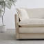 Ensemble de 2 fauteuils d'appoint en chenille haut de gamme avec accoudoirs rembourrés beige
