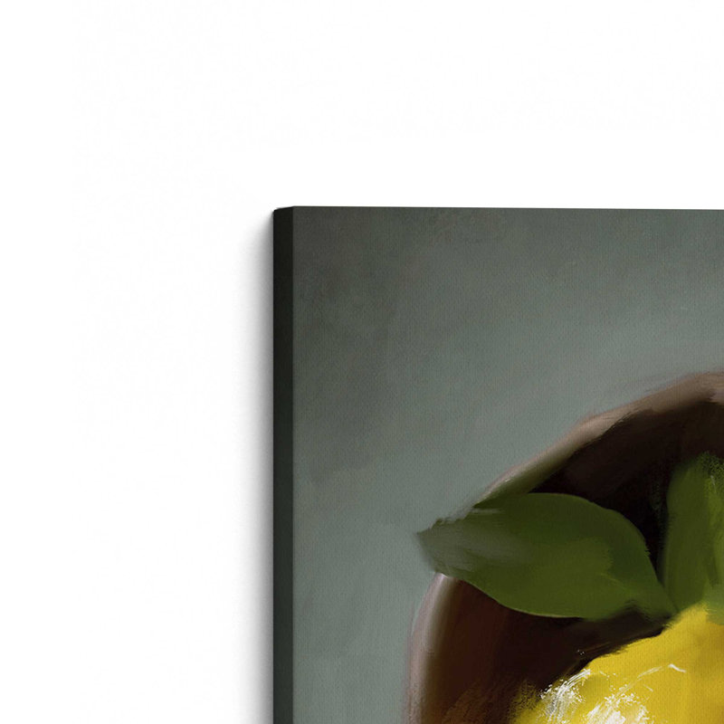«Lemons With Leaves» par Dan Hobday, reproduction, L 30 po x H 30 po, Wrapped Canvas, Does Not Apply