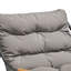 Chaise berçante d'extérieur surdimensionnée pour patio avec coussins épais et moelleux