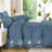 Andency King Size Comforter Set 7 Pieces Ocean Blue - Bed in a Bag King Boho Lightweight Fluffy Tufted Bedding Sets with Quilt Comforter, Sheets, Pillowcases & Shams-124621822-124621826
