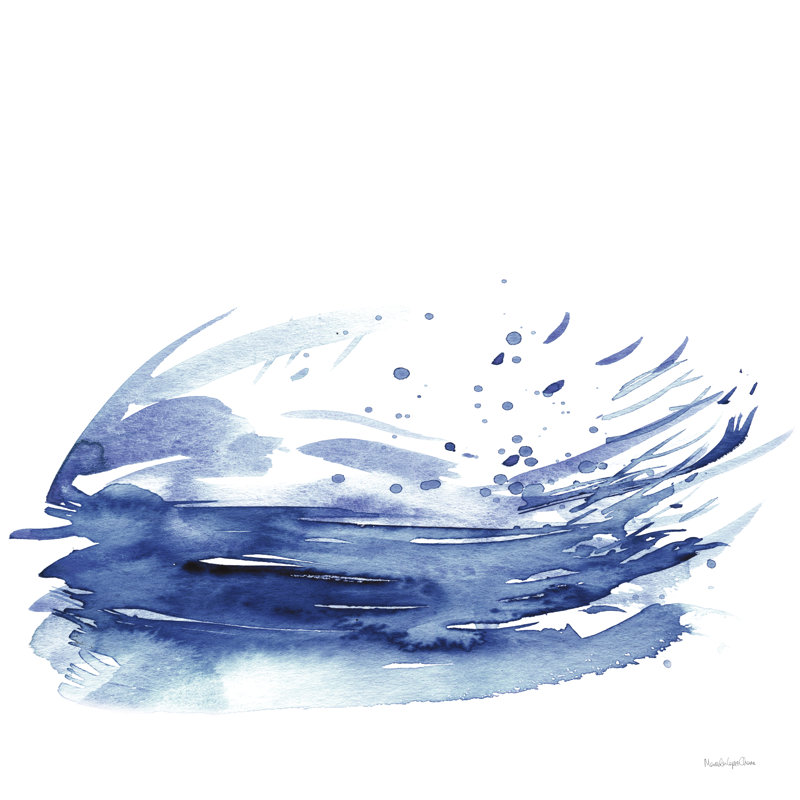 Coastal Splash IV by Mercedes Lopez Charro - Wrapped Canvas Painting, 76cm H x 76cm W x 3.8cm D
