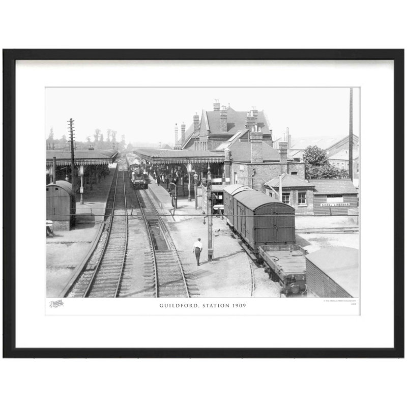 Guildford, Station 1909 by Francis Frith - Single Picture Frame Print, 60cm H x 80cm W x 2.3cm D