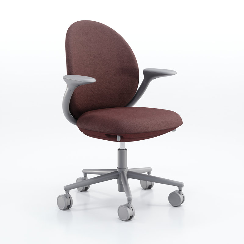 Chaise de travail en jade KFI Studios, Noir/gris anthracite, Blanc