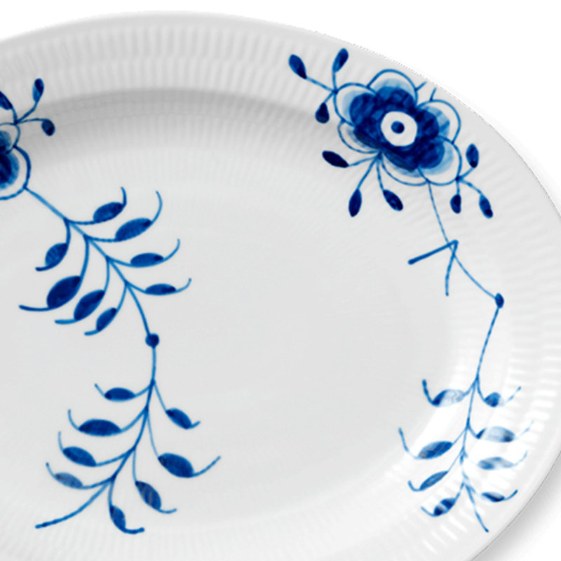 Royal Copenhagen Black Fluted Mega Oval Platter