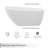 59" x 29.5" Freestanding Soaking Acrylic Single Slipper Bathtub with Reversible Drain