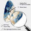 Horloge murale 3D bleu et or-104237486