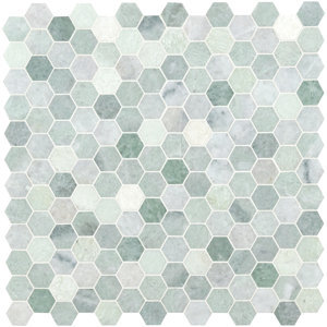 Icelandic 2" x 2" Marble Honeycomb Mosaic Wall & Floor Tile