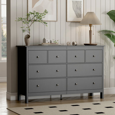 Aaditri 50.4" W 8 - Drawer Double Dresser