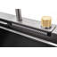 Évier de cuisine Waterfall, cuve simple en acier inoxydable noire, poste de travail multifonctionnel avec robinet de pluie et planche à découper, évier simple en acier inoxydable