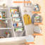 Bibliothèque standard pour enfants, tablette de rangement Montessori pour livres, idéale pour la chambre d'enfant ou la crèche.-631736082-631736087