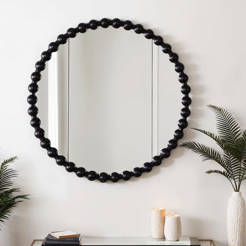 Round Mirror, Black
