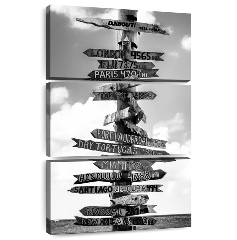 Nicci Key West Directional Sign I, 38" H x 24" W
