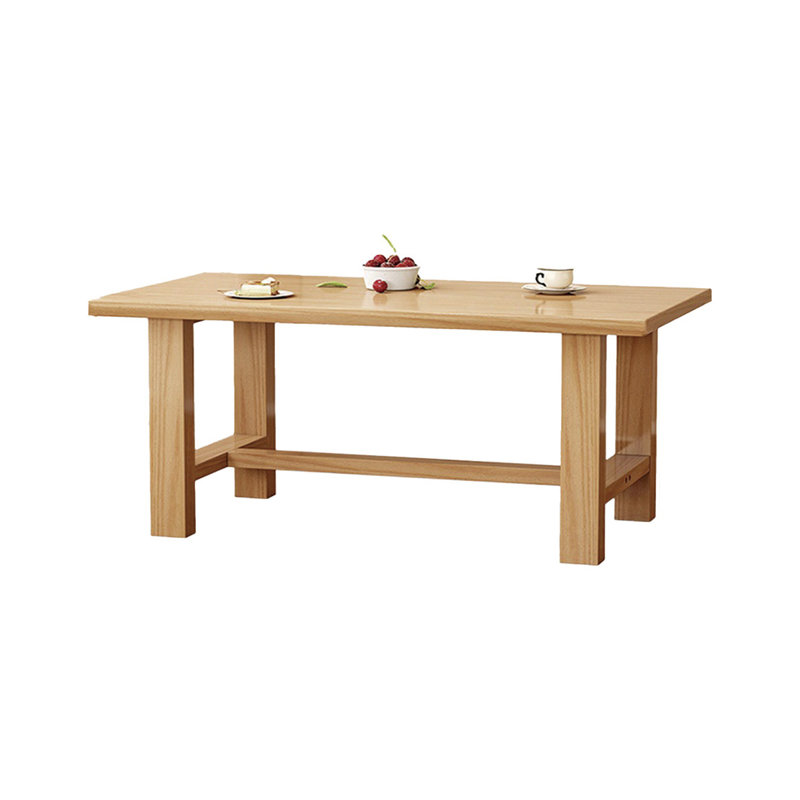 Solid wood solid large dining table, Burlywood, 29.52"H x 70.86"L x 35.43"W