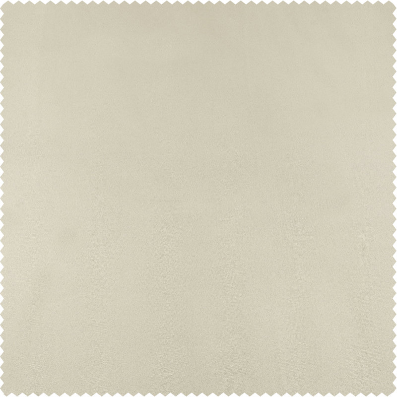 Klarissa Grommet Room Darkening Curtains - Single Panel Drapes, Egg Nog
