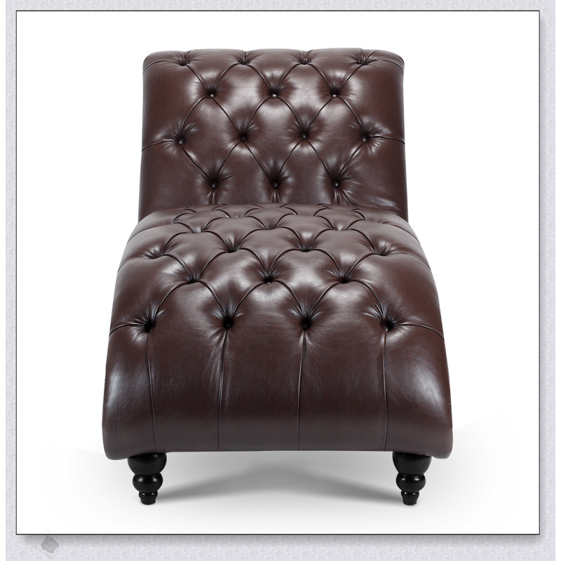 Chaise longue capitonnée sans accoudoirs avec rembourrage en éponge haute densité pour un confort ultime et un design moderne