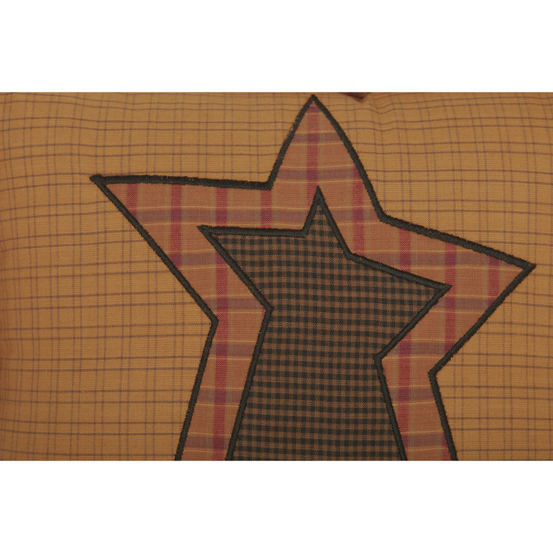 Stratton Applique Star Cotton Throw Pillow