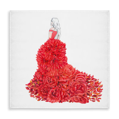 Red Romantic Flowers Tablecloth | Indoor/Outdoor Home Decor