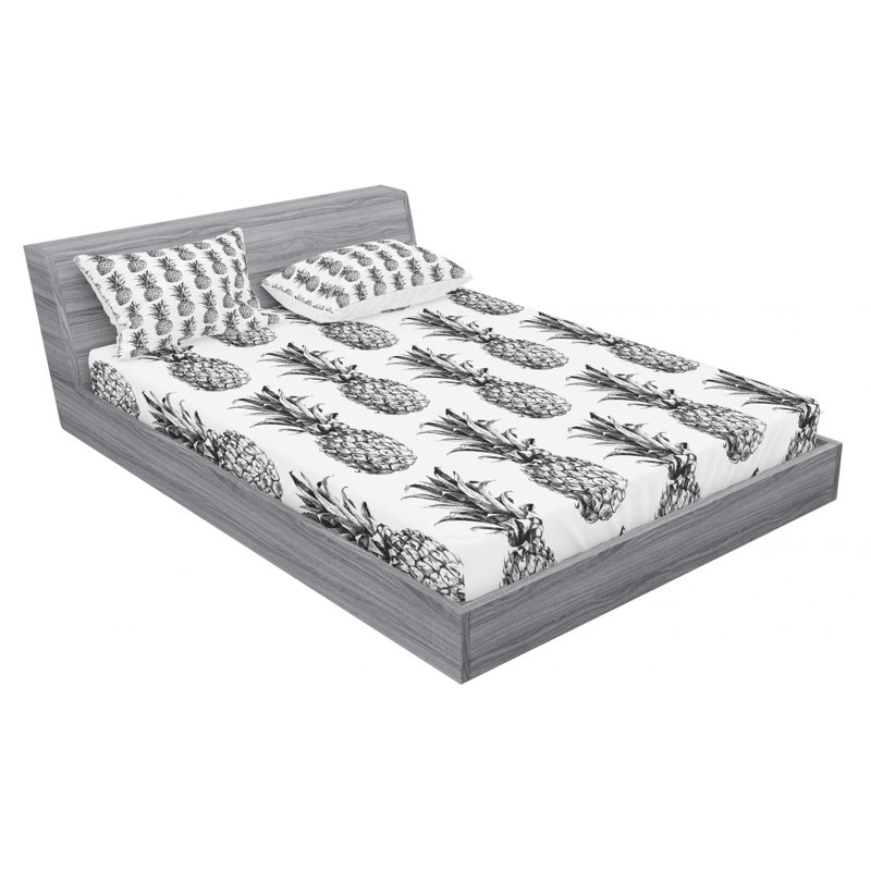 Microfiber Sheet Set, Queen Sheet Set with Fitted Sheet