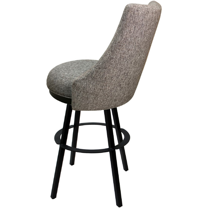 Tabouret de bar 26 po Kamylah, Black, Gray, Bar Stool (30" Seat Height)