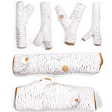 6 Piece Wood Natural Propane Gas Log Set