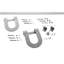 Ensemble de quincaillerie de porte de grange simple standard Premium Horseshoe-422672762-422672712