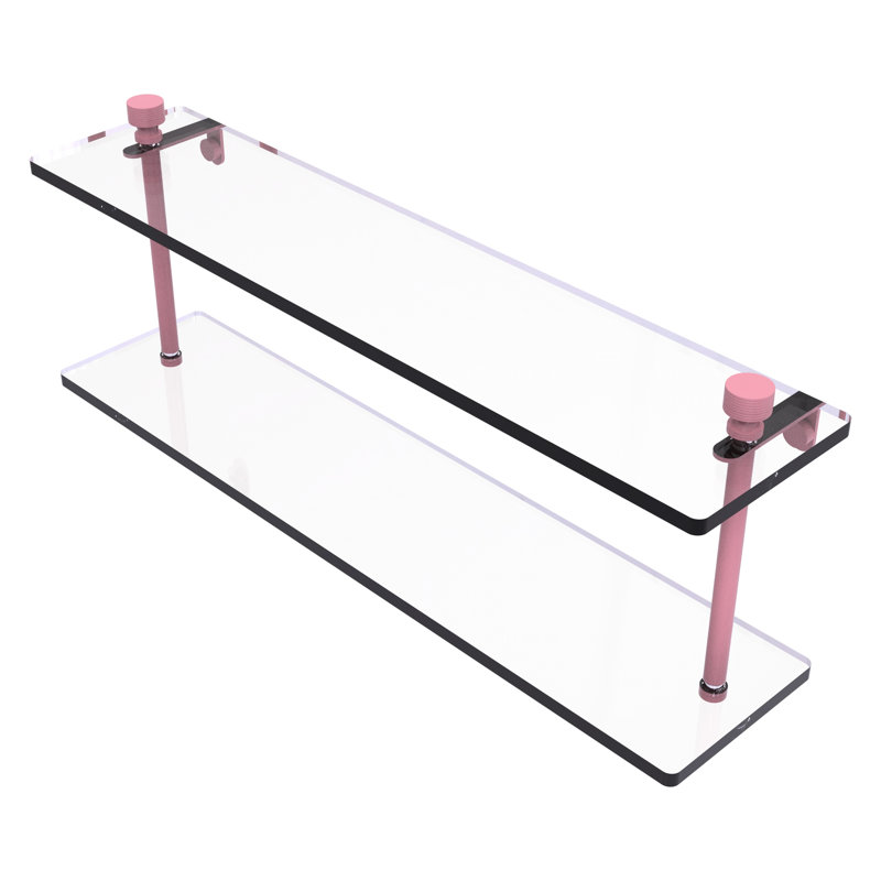 Tablette flottante 2 pièces Foxtrot, H 8 po x l 22 po x P 5 po, Rose