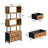 Midhat Geometric Storage Bookcase with 3 Drawer