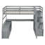 Lit mezzanine avec 7 tiroirs, 2 tablettes et un bureau-54582608