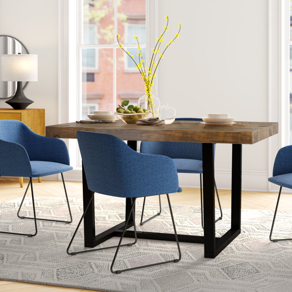 Mesa de comedor de madera maciza Amarapal Pine