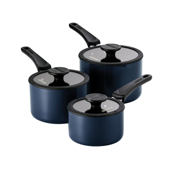 Juego de 6 cacerolas antiadherentes de aluminio Tramontina apilables