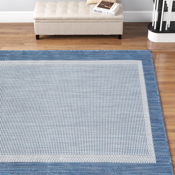 Alfombra Dewolf tejida a máquina con rayas para interior y exterior