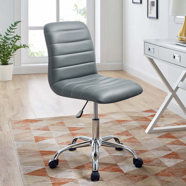 Silla de oficina Modway Ripple sin brazos, respaldo medio, vinilo