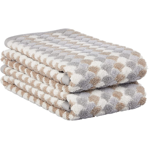 Toalla de mano Bisham 30" L x 20" W de algodón con patrón argyle