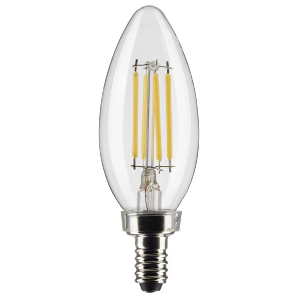 Foco LED B11 de 4 vatios regulable con base de candelabro
