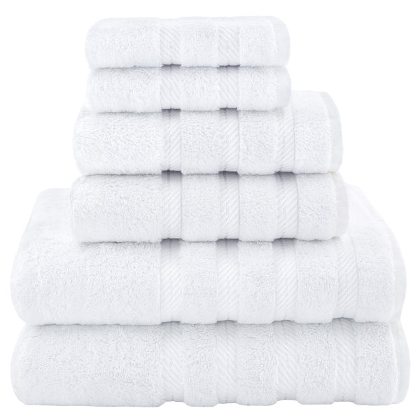 Set de Toallas de Baño Turcas Premium 100% Algodón, 6 Piezas Super Suaves y Absorbentes Colección Darcelle