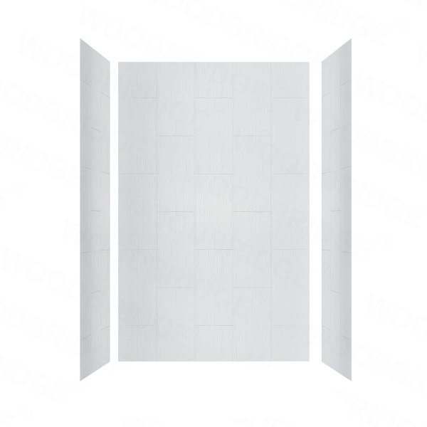 Panel de pared para ducha y bañera de superficie sólida, contorno, instalación rápida, cortable, 0.138" de grosor