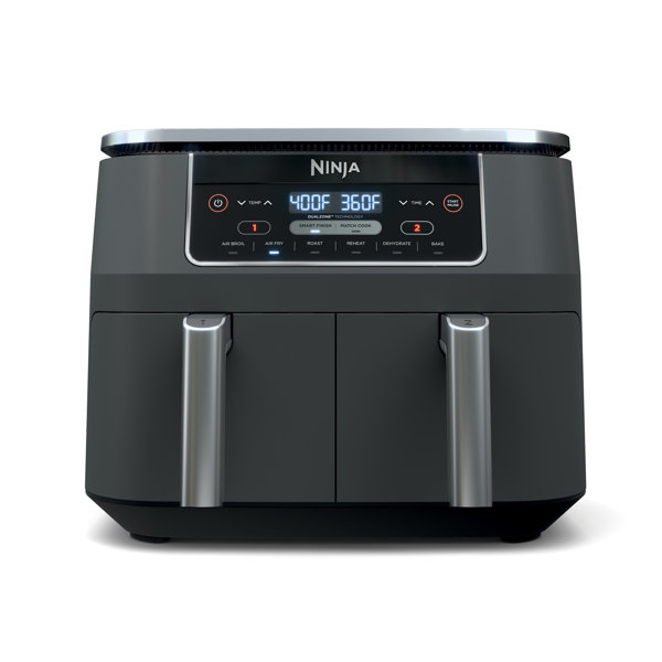 Freidora de aire Ninja Foodi 6 en 1 de 8 cuartos con 2 cestas y tecnología DualZone
