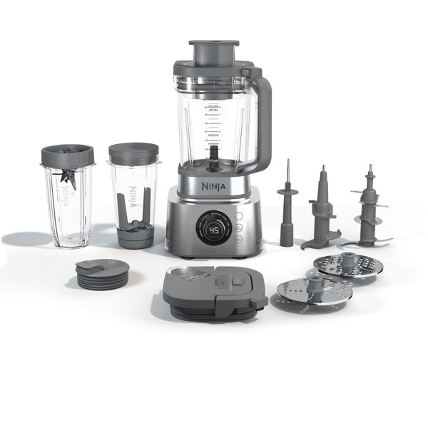 Sistema de licuadora y procesador de alimentos Ninja, licuadoras potentes para cocina y tamaño personal, batidora de smoothies, 6 funciones, jarra de plástico de 72 oz y vasos para llevar