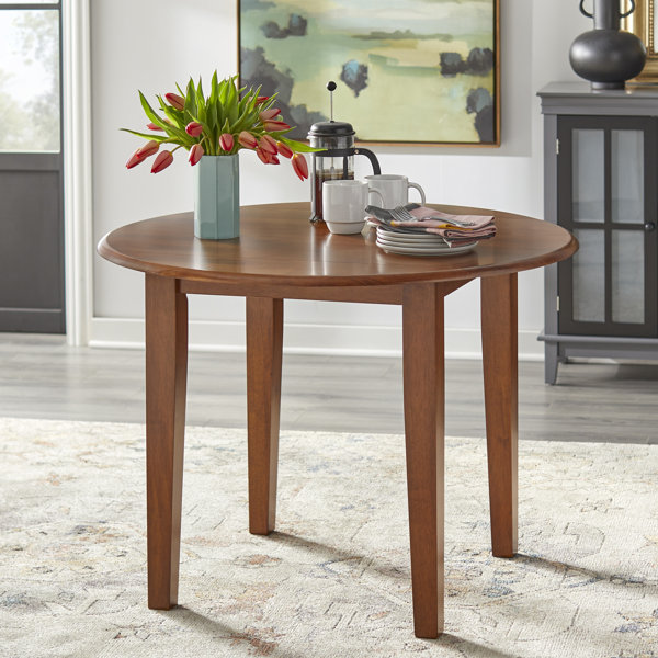 Mesa de comedor redonda extensible de madera maciza Framlingham