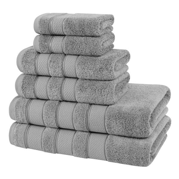 Set de 6 toallas de baño Karani Luxury Extra Soft 100% algodón