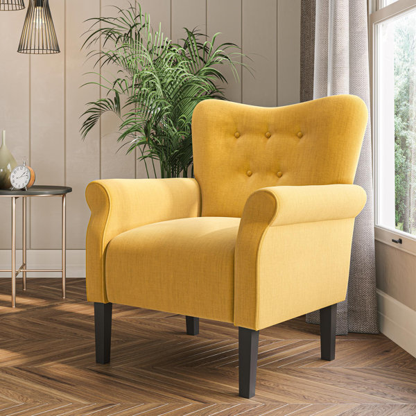 Sillón tapizado con tachuelas de 30.3" de ancho