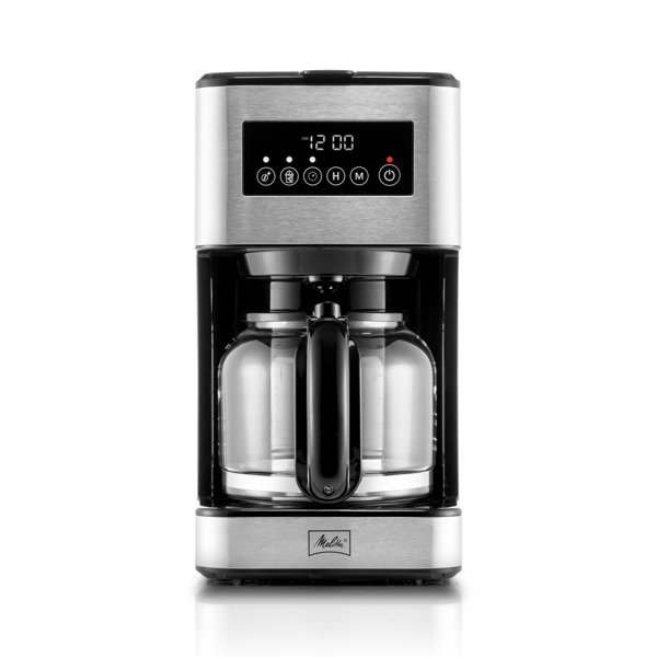 Cafetera Melitta Aroma Tocco Plus de 12 tazas para café caliente y helado con jarra de vidrio y pantalla táctil