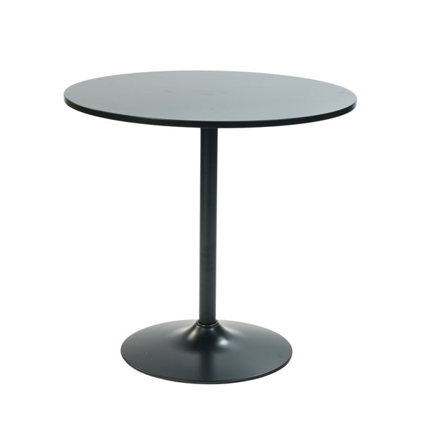 Mesa de cocina redonda moderna de 31.5" con base de pedestal para comedor, cafetería