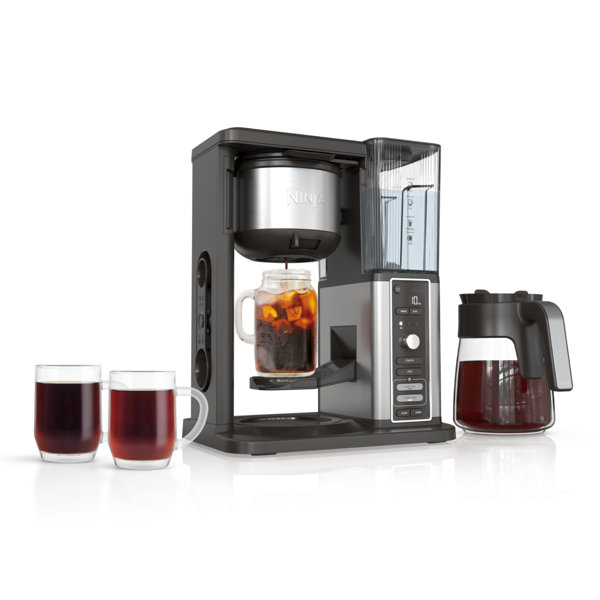 Cafetera Ninja® Hot & Iced XL con preparación rápida en frío, 4 estilos de preparación, 8 tamaños, cafetera de una taza, jarra de 12 tazas, filtro permanente y depósito extraíble