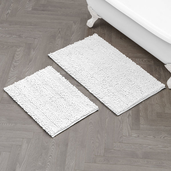Laura Ashley Astor Chenille Alfombrilla de Baño Antideslizante de 2 Piezas