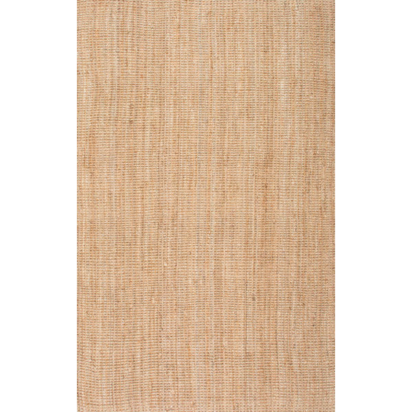 Alfombra artesanal de yute natural Waring Farmhouse de tejido plano