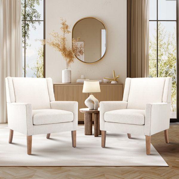 Sillón Acolchado de Respaldo Alto de 72 cm (Juego de 2)