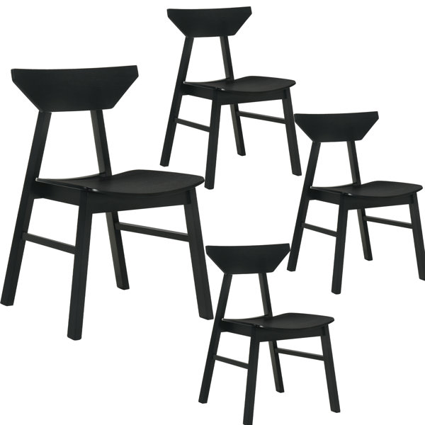 Sillas de comedor modernas con respaldo, estructura de madera maciza, para comedor/sala de estar