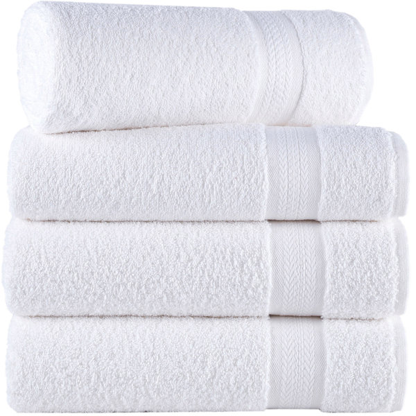 Paquete de 4 Toallas de Baño de Secado Rápido y Alta Absorbencia, 100% Algodón Turco, para Baño, Invitados, Piscina, Gimnasio, Campamento, Viaje, Dormitorio Universitario, Ducha